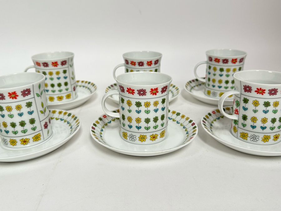 Emilio Pucci Baumann Design Rosenthal Germany Studio-Linie Berlin Set Of Six Cups And Saucers [Photo 3]
