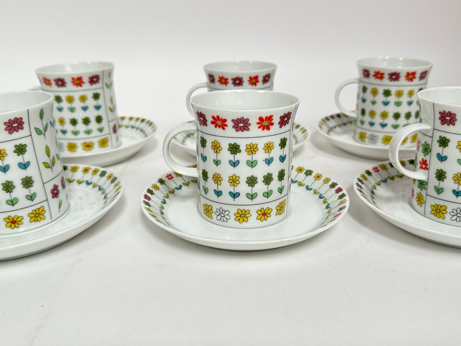Emilio Pucci Baumann Design Rosenthal Germany Studio-Linie Berlin Set Of Six Cups And Saucers [Photo 5]
