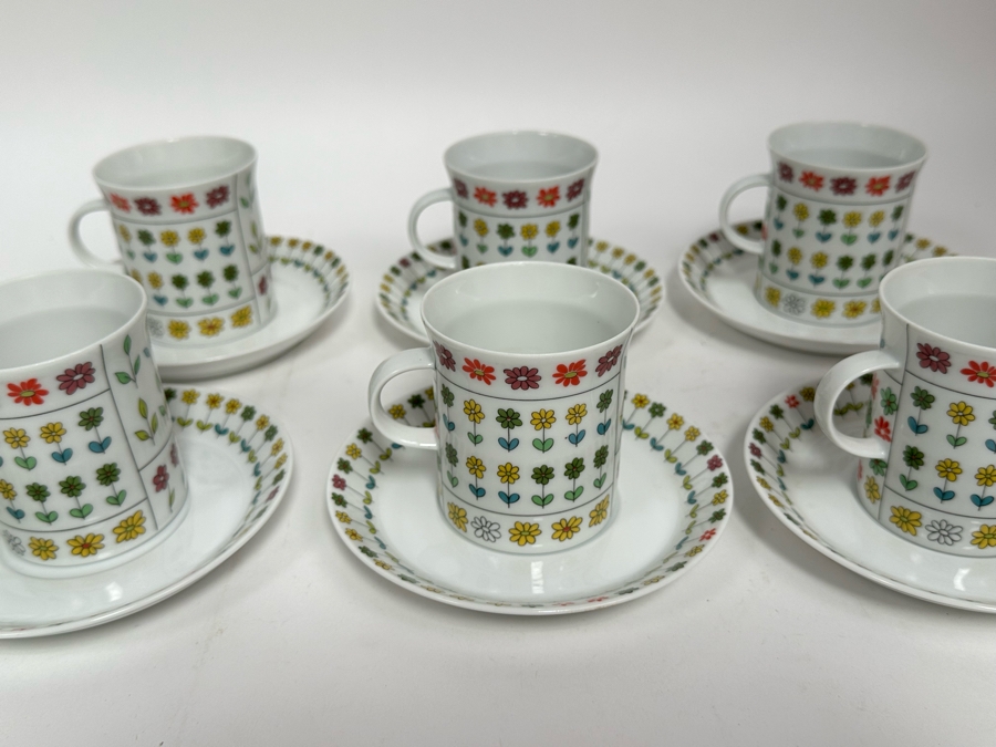 Emilio Pucci Baumann Design Rosenthal Germany Studio-Linie Berlin Set Of Six Cups And Saucers [Photo 6]