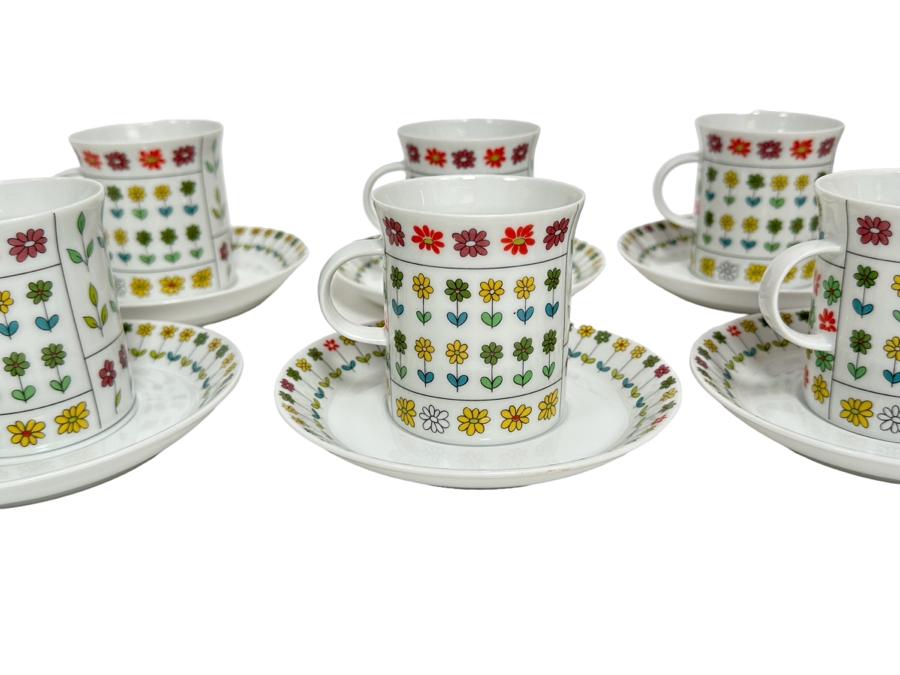 Emilio Pucci Baumann Design Rosenthal Germany Studio-Linie Berlin Set Of Six Cups And Saucers [Photo 1]