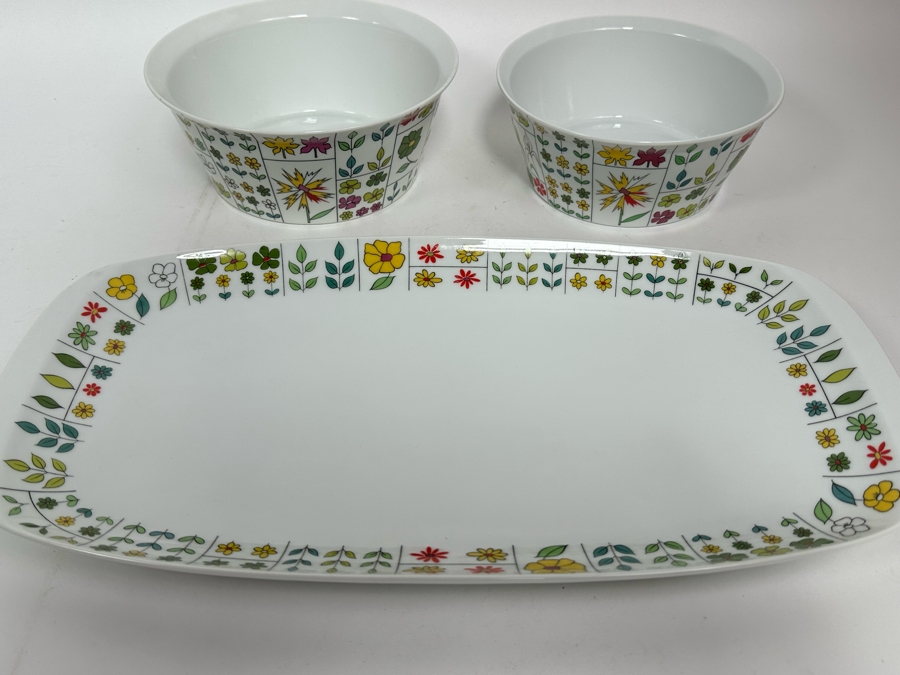 Emilio Pucci Baumann Design Rosenthal Germany Studio-Linie Berlin Platter 17 X 9.5, 8R Bowl & 7.5R Bowl [Photo 3]