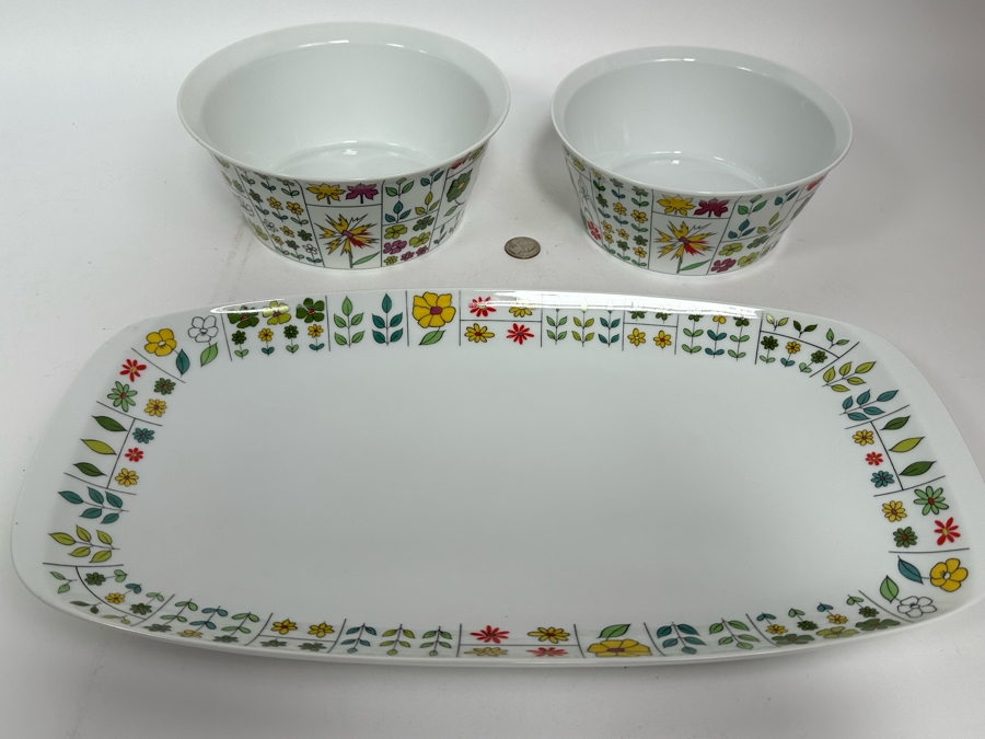 Emilio Pucci Baumann Design Rosenthal Germany Studio-Linie Berlin Platter 17 X 9.5, 8R Bowl & 7.5R Bowl [Photo 4]