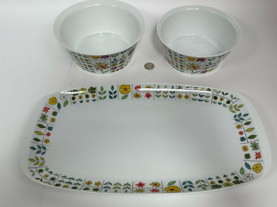 Emilio Pucci Baumann Design Rosenthal Germany Studio-Linie Berlin Platter 17 X 9.5, 8R Bowl & 7.5R Bowl [Photo 6]