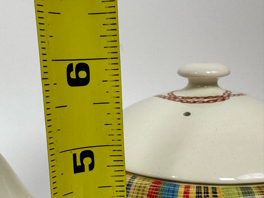 Taffetas Gien France Teapot 9.5W X 6H, Sugar & Creamer Set [Photo 10]