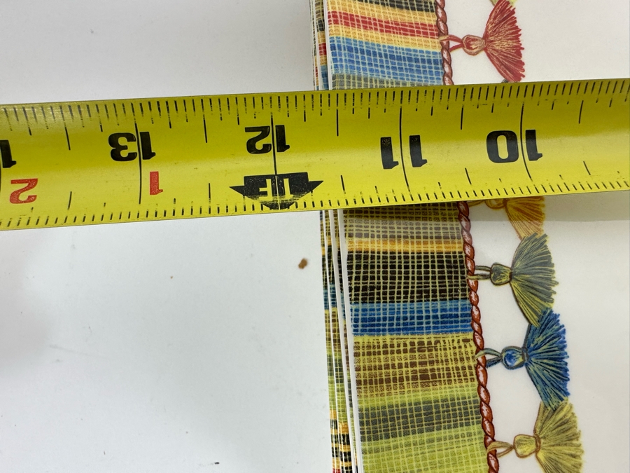 Taffetas Gien France (5) Rectangular Platter Plates 11.5 X 10.5 And (11) Square Bowls 6.5 X 6.5 Estimate $500 [Photo 9]