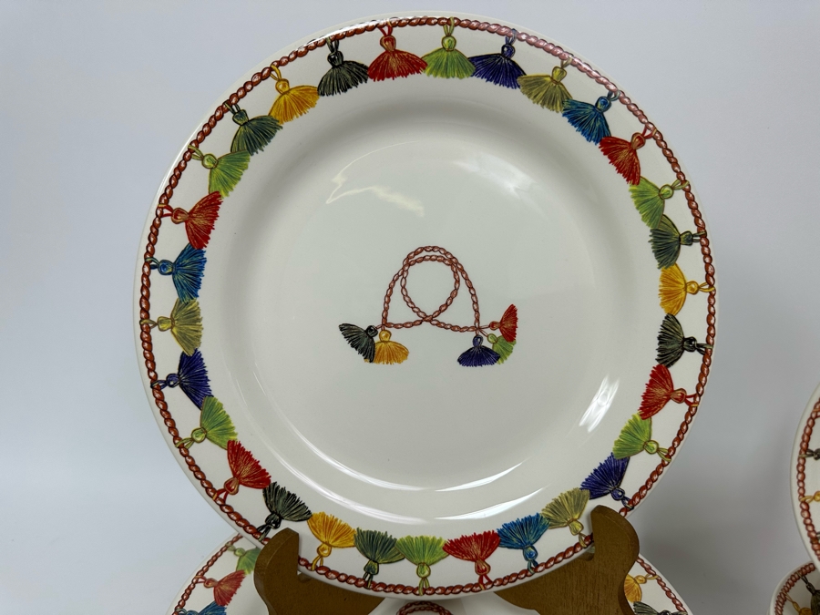 Taffetas Gien France (10) Dinner Plates 10.5R And (6) Bowls 7R Estimate $1,240 [Photo 5]