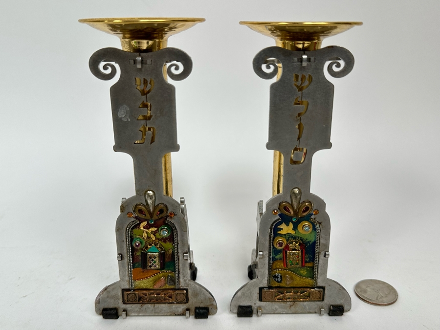 Pair Of Judiaca Candlesticks 6H [Photo 3]