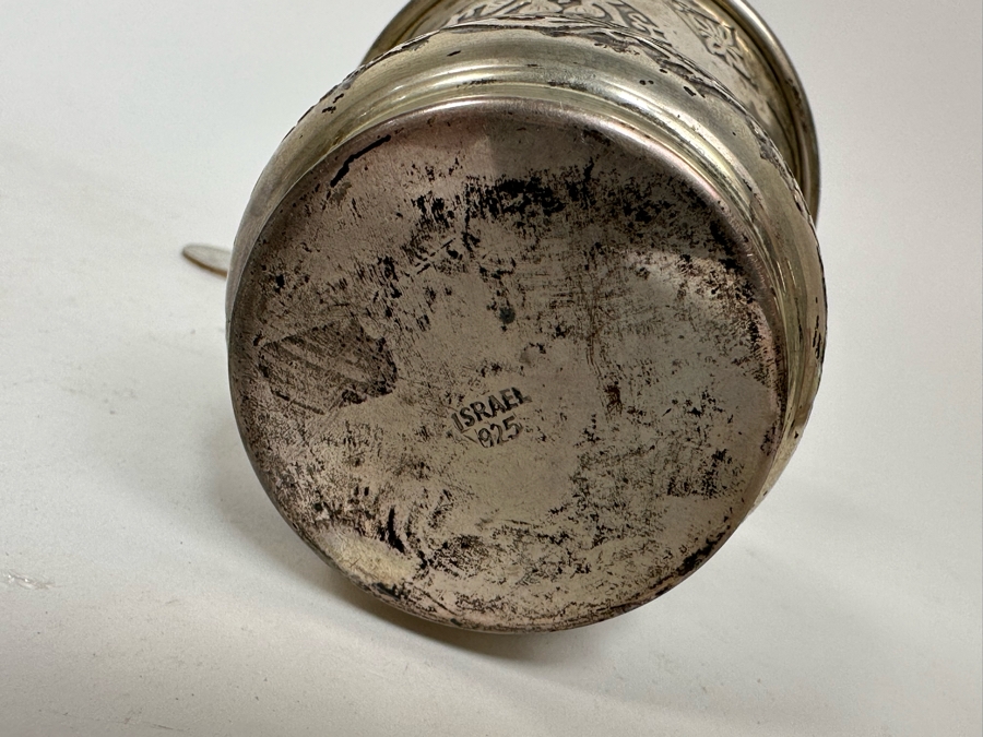 Sterling Silver Judaica Cup From Israel 105g [Photo 8]