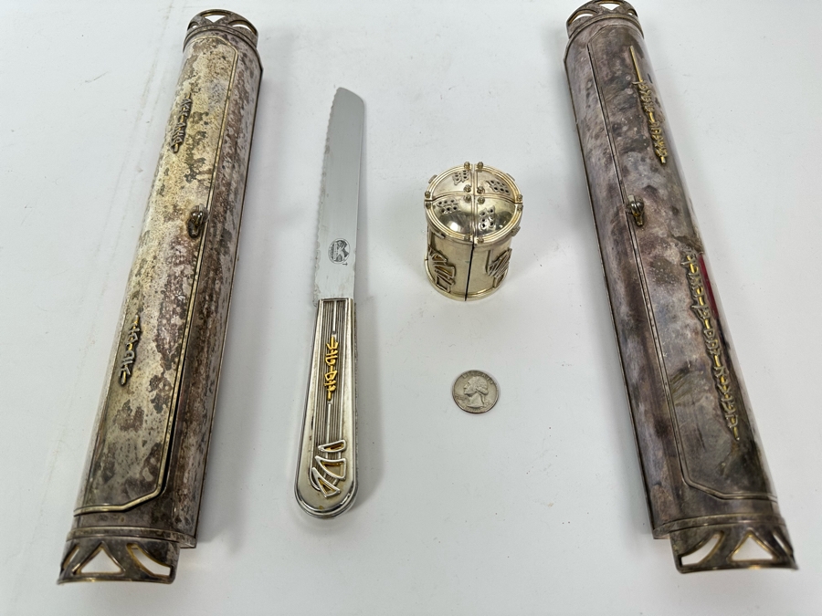 Swed Masters Workshop Victorinox Signed Carving Knife With Signed Presentation Case And Four Signed Swed Masters Workshop Salt Shakers With Signed Presentation Case By Yossi Swed, Jerusalem [Photo 4]