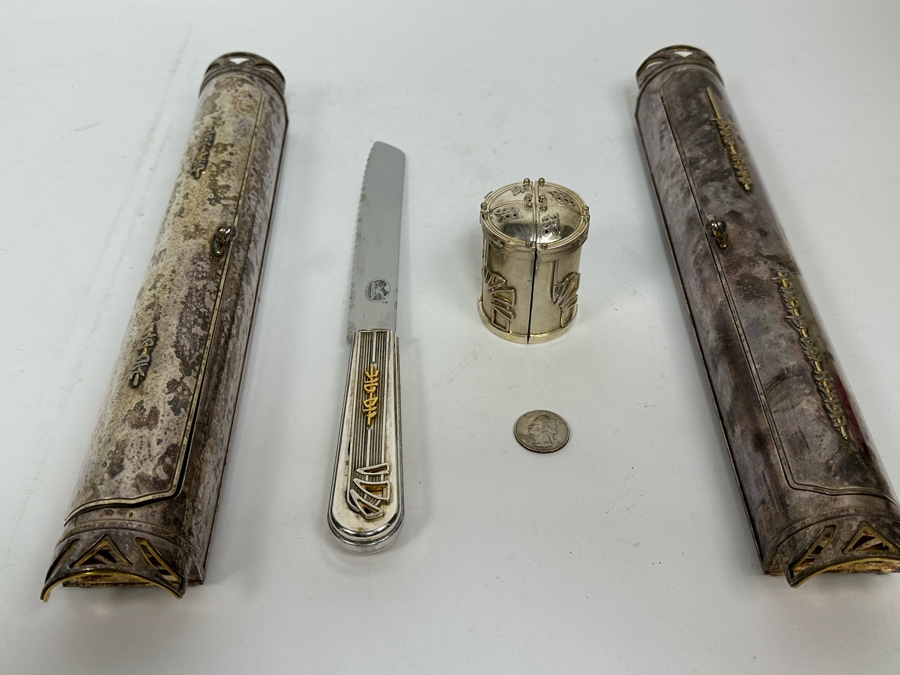 Swed Masters Workshop Victorinox Signed Carving Knife With Signed Presentation Case And Four Signed Swed Masters Workshop Salt Shakers With Signed Presentation Case By Yossi Swed, Jerusalem [Photo 11]