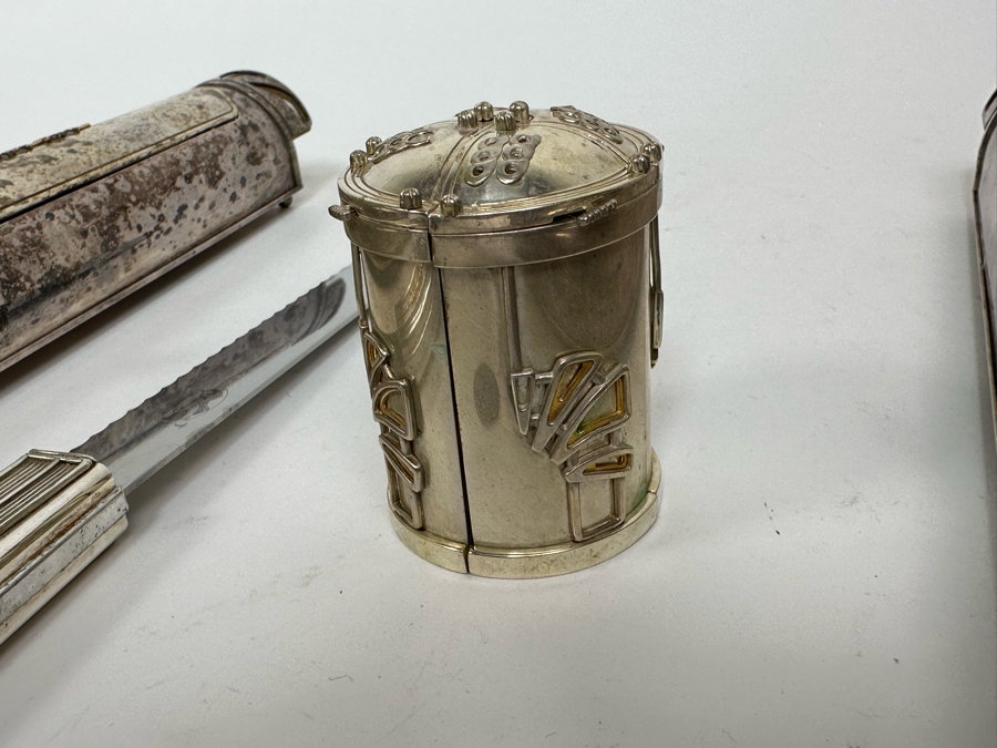 Swed Masters Workshop Victorinox Signed Carving Knife With Signed Presentation Case And Four Signed Swed Masters Workshop Salt Shakers With Signed Presentation Case By Yossi Swed, Jerusalem [Photo 9]