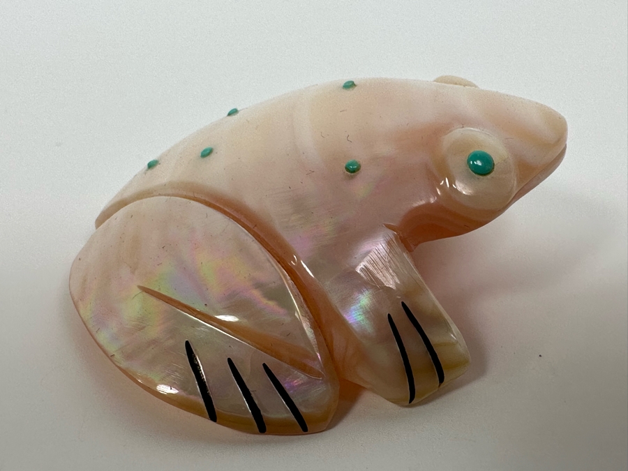 Native American Zuni Fetish Of Frog By A & L Quam [Photo 4]
