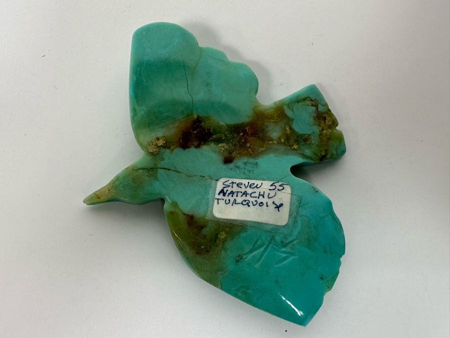 Native American Zuni Fetish Of Turquoise Bird By Steven Natachu [Photo 7]
