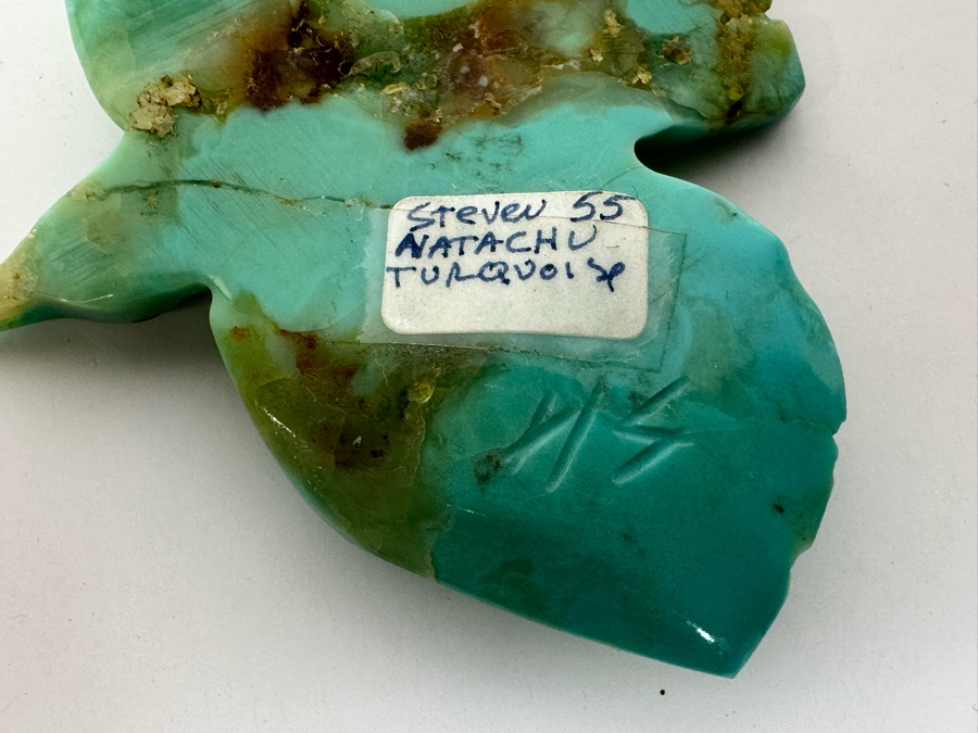 Native American Zuni Fetish Of Turquoise Bird By Steven Natachu [Photo 8]