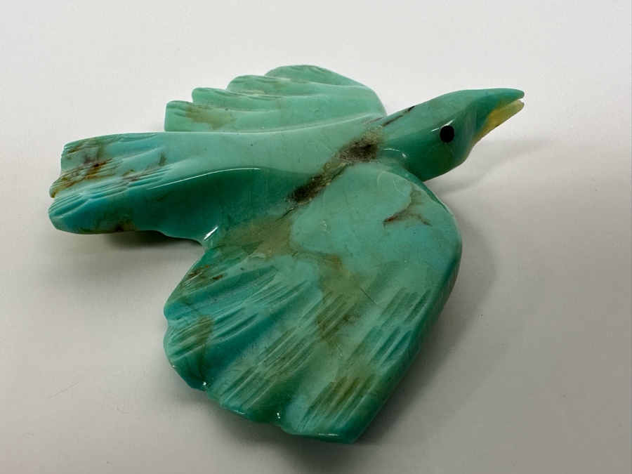 Native American Zuni Fetish Of Turquoise Bird By Steven Natachu [Photo 6]