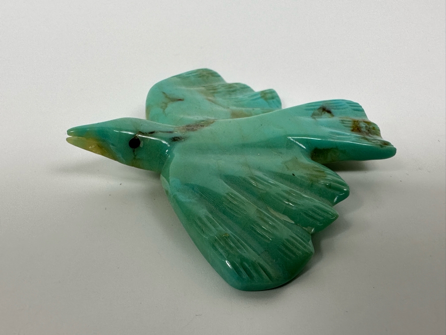 Native American Zuni Fetish Of Turquoise Bird By Steven Natachu [Photo 2]