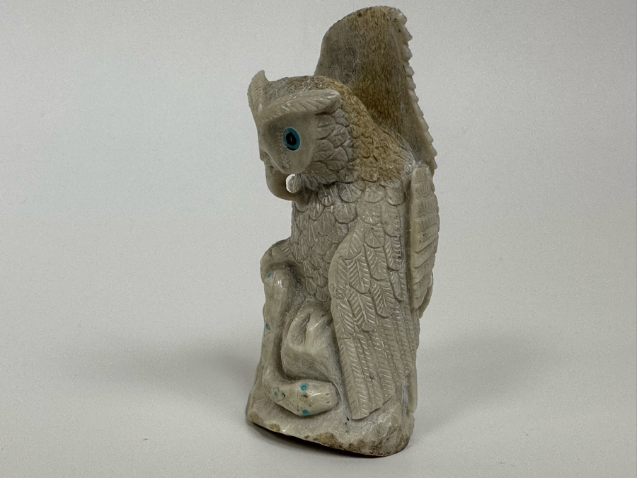 Native American Zuni Fetish Of Owls With Snake [Photo 10]
