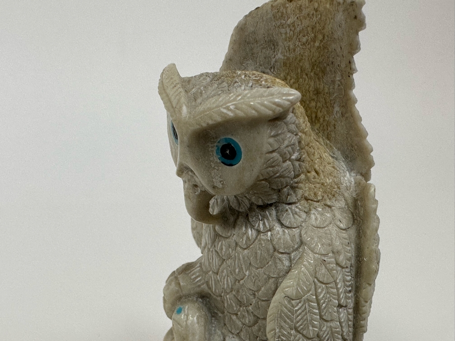 Native American Zuni Fetish Of Owls With Snake [Photo 11]