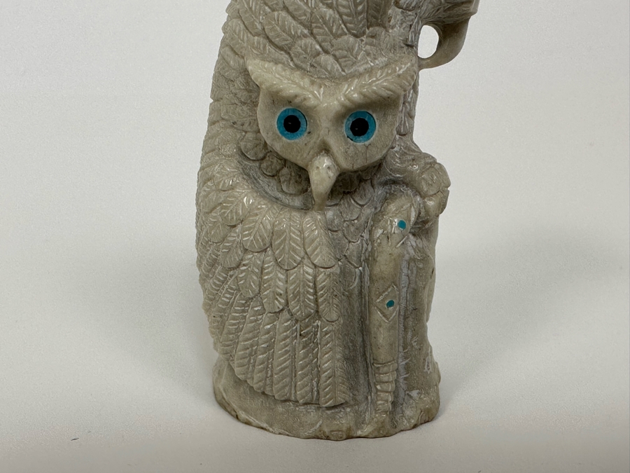 Native American Zuni Fetish Of Owls With Snake [Photo 8]