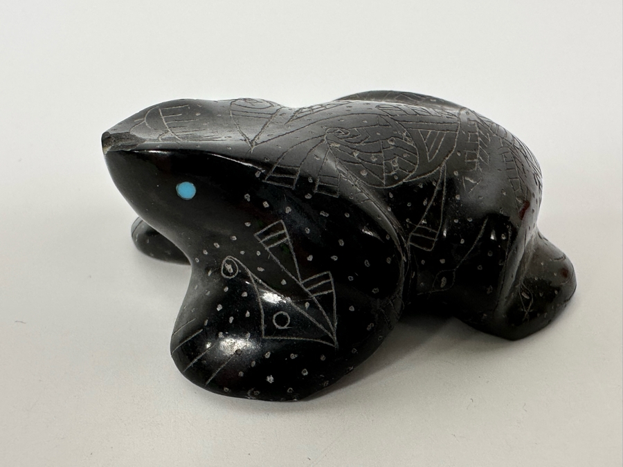 Native American Zuni Fetish Of Frog Signed C.G. [Photo 4]