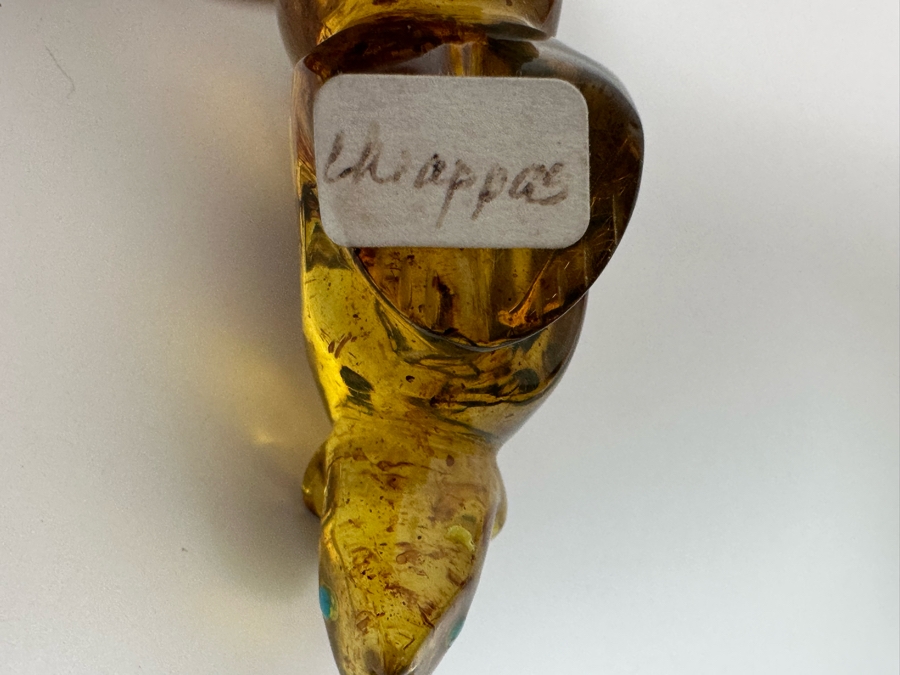 Native American Zuni Fetish Amber Carving Of Bear Retails $150 [Photo 9]