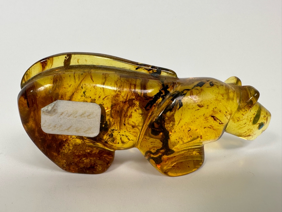 Native American Zuni Fetish Amber Carving Of Bear Retails $150 [Photo 5]