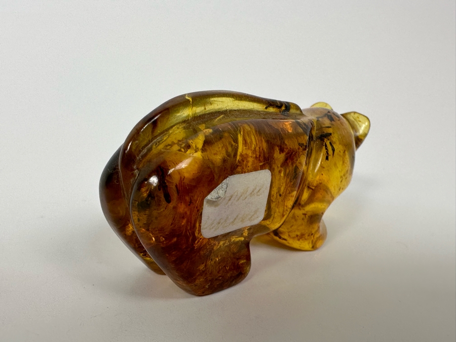 Native American Zuni Fetish Amber Carving Of Bear Retails $150 [Photo 6]