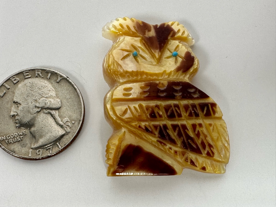 Native American Zuni Fetish Of Owl By David Chavez [Photo 9]