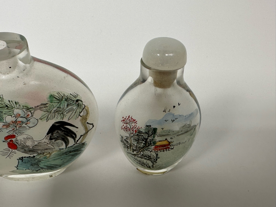(4) Chinese Reverse Painted Snuff Bottles [Photo 5]