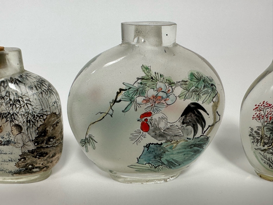 (4) Chinese Reverse Painted Snuff Bottles [Photo 6]