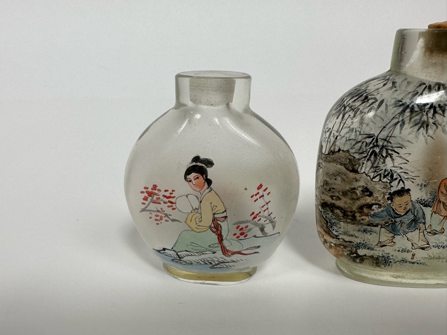 (4) Chinese Reverse Painted Snuff Bottles [Photo 13]
