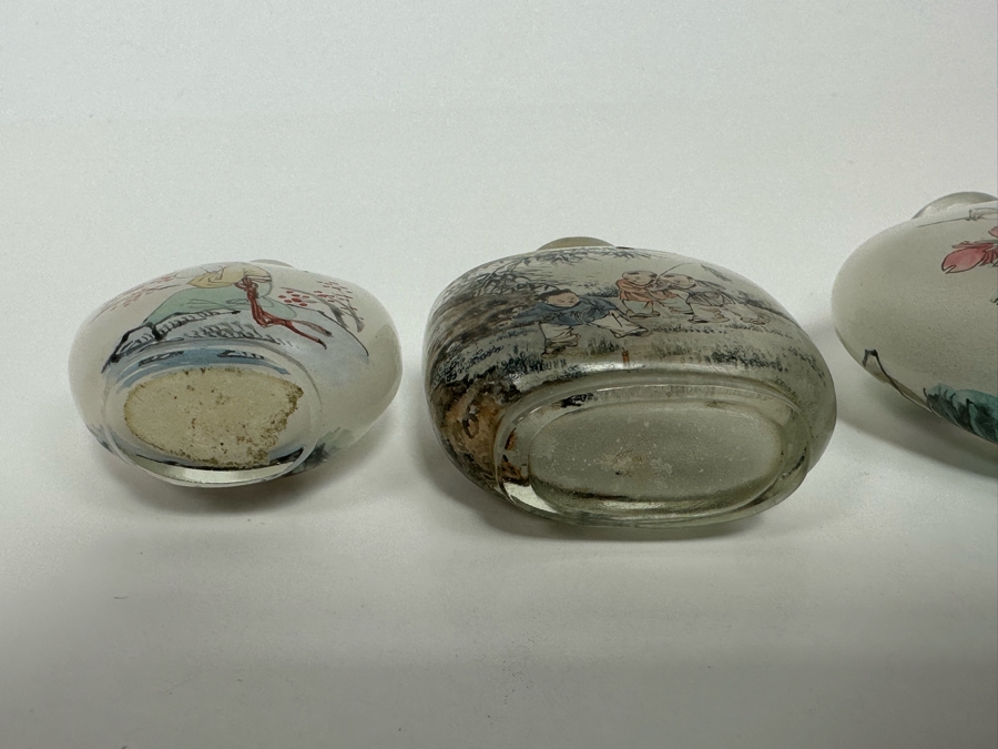 (4) Chinese Reverse Painted Snuff Bottles [Photo 14]