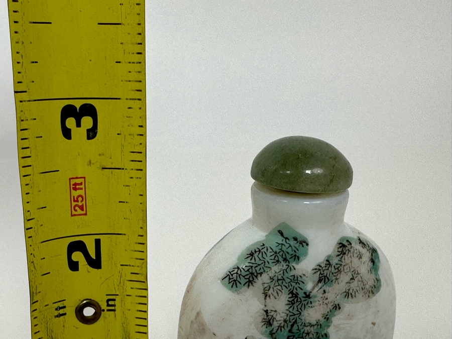 Vintage Chinese Hand Painted Signed Porcelain Snuff Bottle 3H [Photo 8]