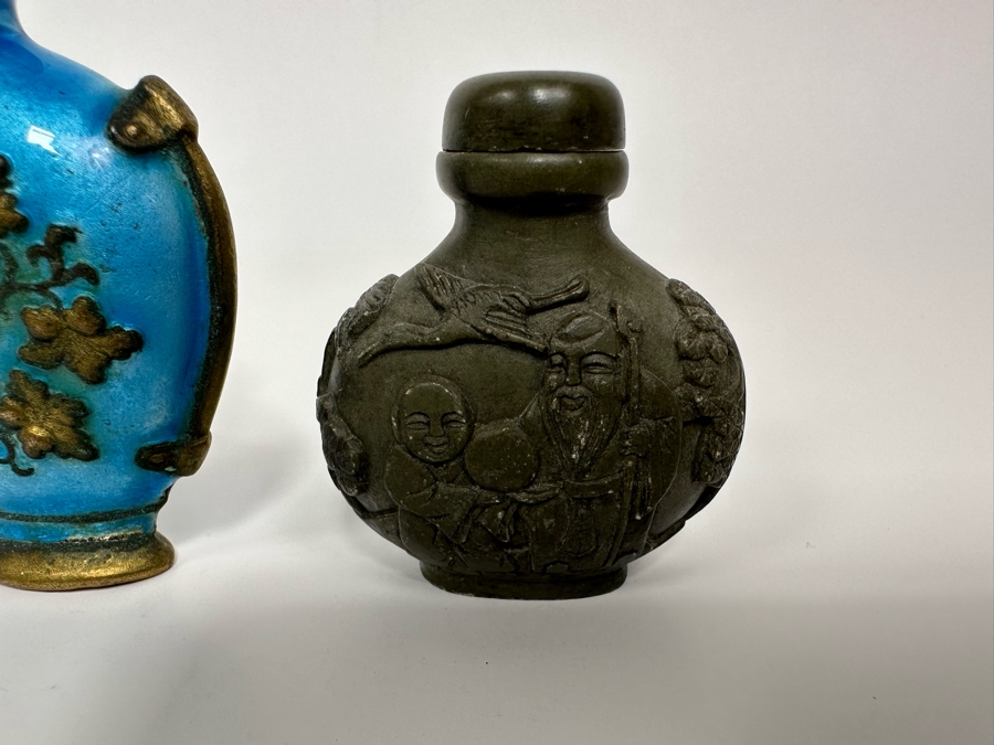 Pair Of Chinese Metal Snuff Bottles [Photo 9]