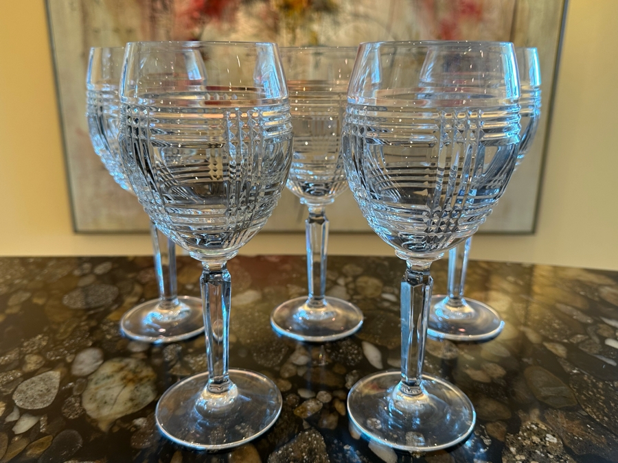 (5) Ralph Lauren Crystal Stemware Glasses 8 3/4H [Photo 1]
