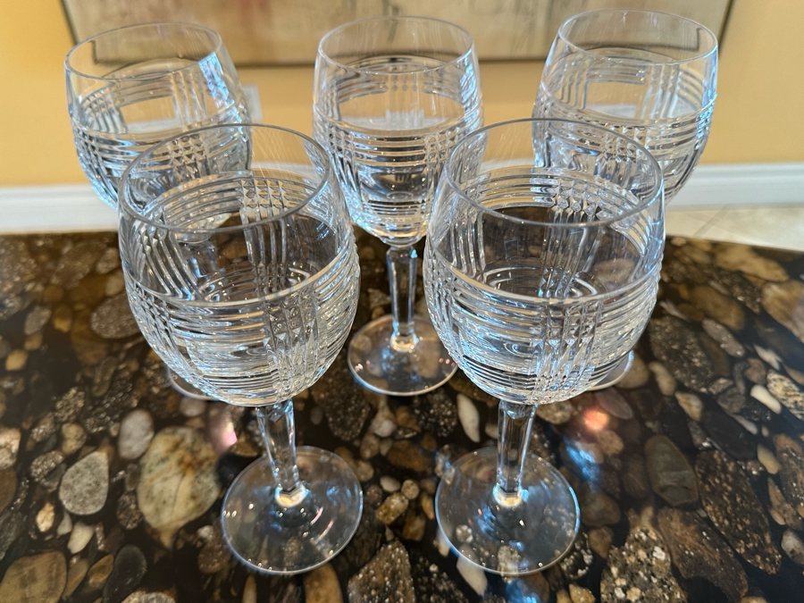 (5) Ralph Lauren Crystal Stemware Glasses 8 3/4H [Photo 7]