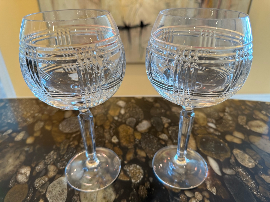 (2) Ralph Laureen Crystal Stemware Glasses 9H [Photo 2]