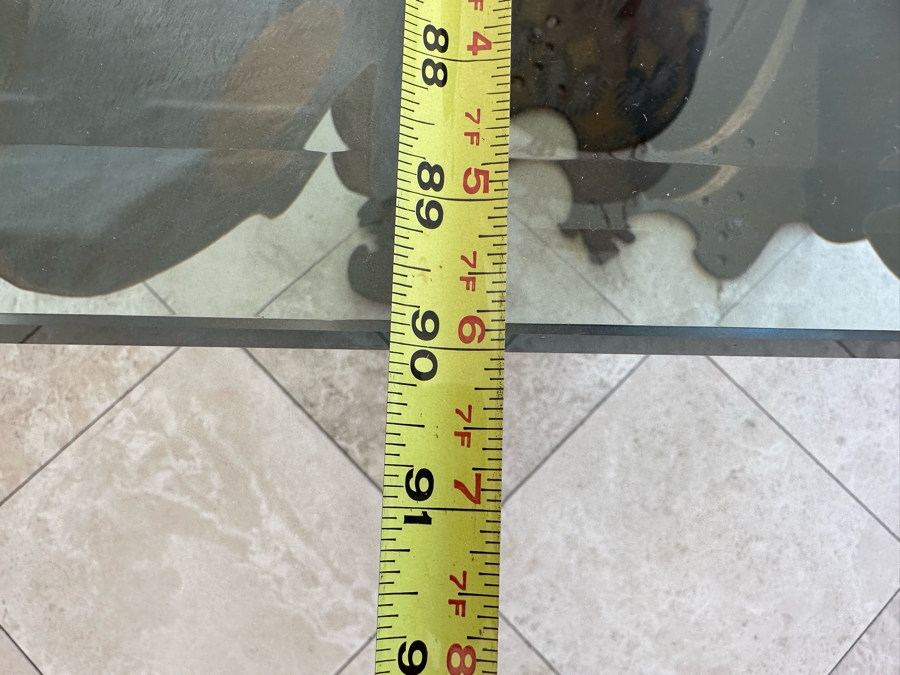 Custom Made Metal Sculptural Dining Table Base In Form Of A Wave With Glass Top (Could Be Used Outdoors As A Garden Sculpture) 60 X 90 - See Photos [Photo 29]