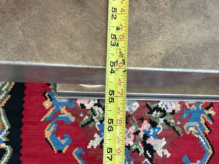 Designer 2-Tier Coffee Table With Inset Glass Top 54 X 54 X 19H [Photo 10]