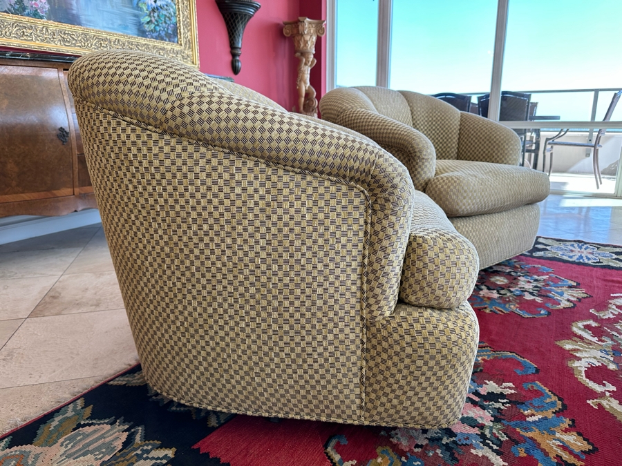 Pair Of Designer Swivel Armchairs 34W X 35D X 33H [Photo 5]