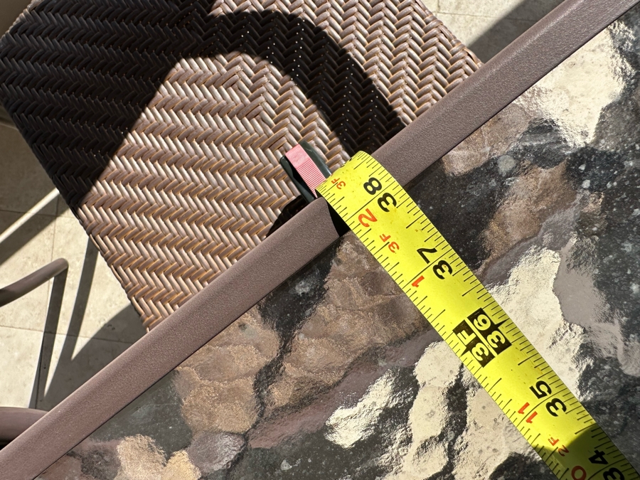 Luxury Outdoor Patio Furniture Dining Table With Six Chairs By Summer Classics Home 60 X 38.5 [Photo 10]