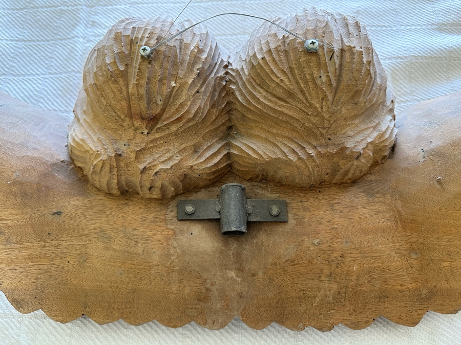 Vintage Hand Carved Figurative Sculpture Of Angels Cherubs Heads Wall Plaque 25W X 6D X 11H [Photo 14]