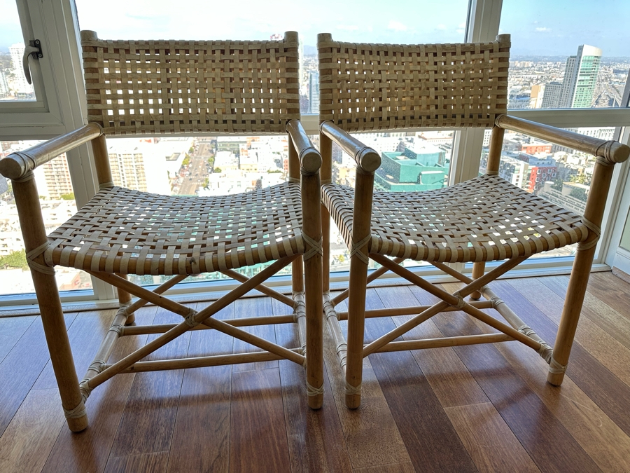 Pair Of Bamboo Armchairs