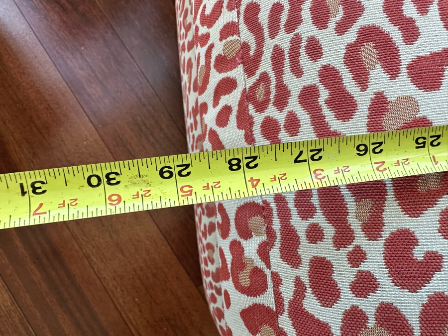 Pair Of Designer Animal Print Armchairs 34W X 42D X 30H And Matching Ottoman 29W X 27D X 18H [Photo 16]