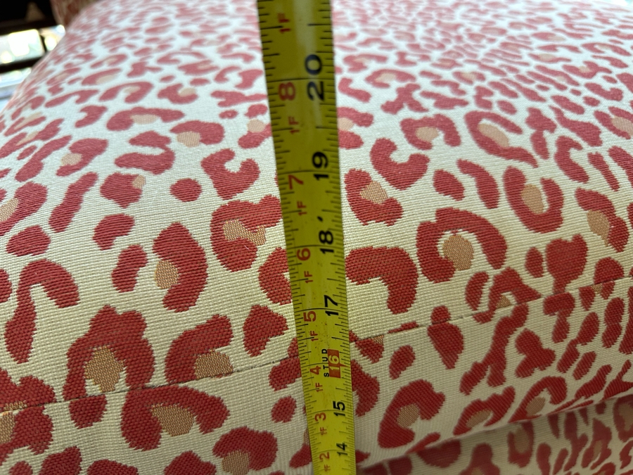 Pair Of Designer Animal Print Armchairs 34W X 42D X 30H And Matching Ottoman 29W X 27D X 18H [Photo 18]