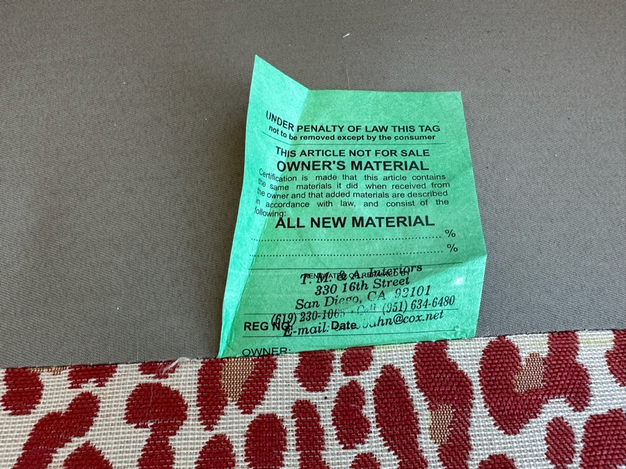 Pair Of Designer Animal Print Armchairs 34W X 42D X 30H And Matching Ottoman 29W X 27D X 18H [Photo 12]