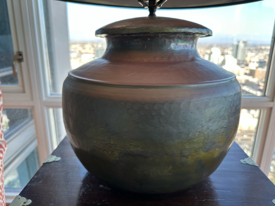 Hammered Brass Table Lamp 23H [Photo 3]