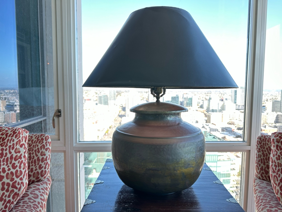 Hammered Brass Table Lamp 23H [Photo 1]