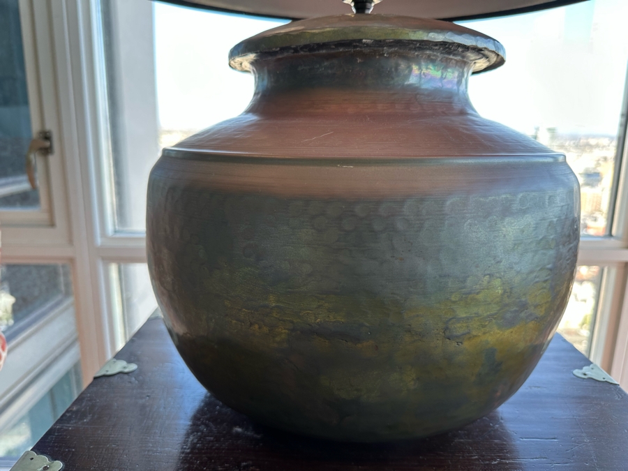 Hammered Brass Table Lamp 23H [Photo 2]
