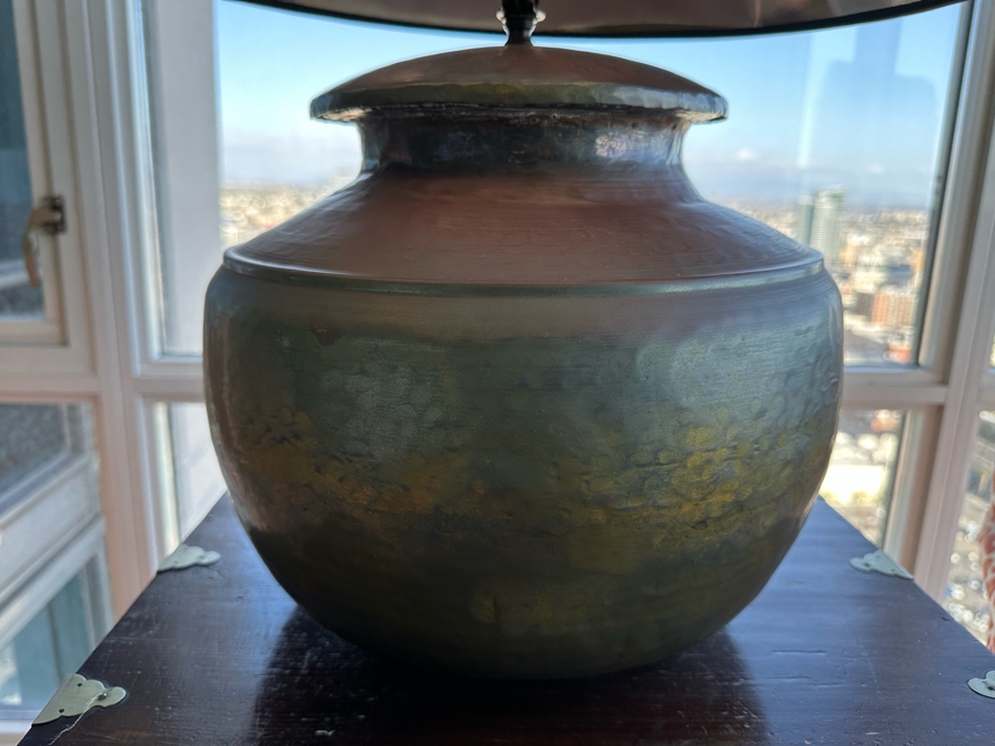 Hammered Brass Table Lamp 23H [Photo 6]